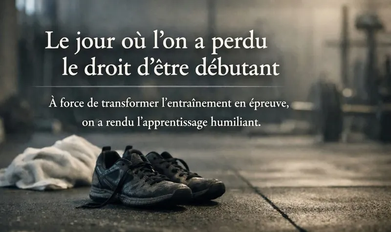 Le jour où l'on a perdu le droit d'être débutant